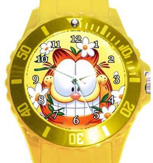 Garfield The Cat Plastic Sport Watch In Yellow