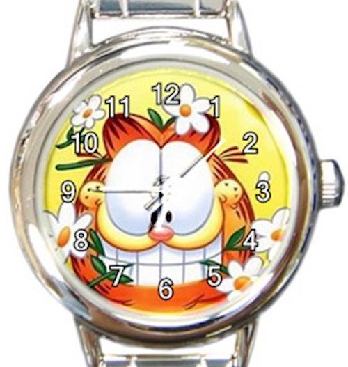 Garfield The Cat Round Italian Charm Watch