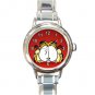 Garfield The Cat Peakaboo Round Italian Charm Watch