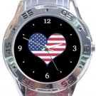 I Love USA Flag Analogue Watch
