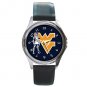 West Virginia University Round Metal Watch