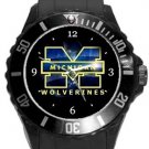 University of Michigan Wolverines Plastic Sport Watch In Black