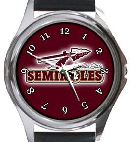 Florida State University Seminoles Round Metal Watch