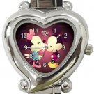 Mickey Minnie Love Heart Italian Charm Watch
