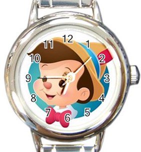 Pinocchio Round Italian Charm Watch