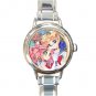 Sailor Moon and Sailor Chibi Moon Round Italian Charm Watch