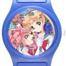 Sailor Moon and Sailor Chibi Moon Blue Plastic Watch