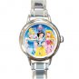 Disney Princesses Round Italian Charm Watch