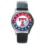 Texas Rangers Round Metal Watch