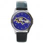 Baltimore Ravens Football Round Metal Watch