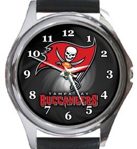 Tampa Bay Buccaneers Round Metal Watch