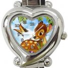 Cute Bambi Heart Italian Charm Watch