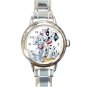 101 Dalmatians Puppies Round Italian Charm Watch