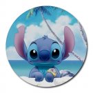 Stitch On A Beach Heat-Resistant Round Mousepad