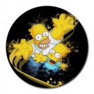 Bart and Homer Simpson Heat-Resistant Round Mousepad