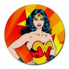 Super Cool Wonder Woman Heat-Resistant Round Mousepad