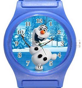 Cute Olaf Frozen Blue Plastic Watch