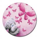 Sending Butterfly Kisses Love Heat-Resistant Round Mousepad