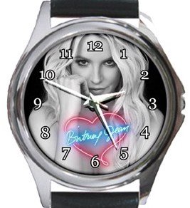 Britney Spears Round Metal Watch