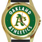 Oakland Athletics Gold Metal Watch
