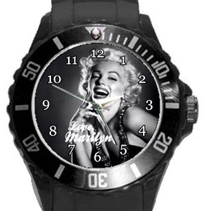 Marilyn Monroe Plastic Sport Watch In Black