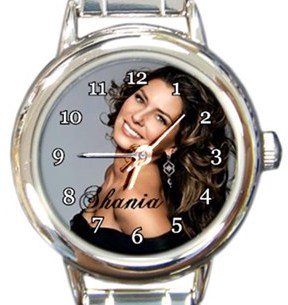 Shania Twain Round Italian Charm Watch