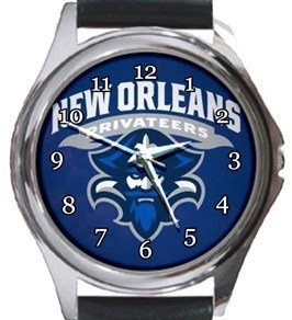 New Orleans Privateers Round Metal Watch