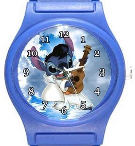Stitch as Elvis Presley Blue Plastic Watch