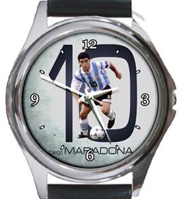 Diego Maradona Round Metal Watch