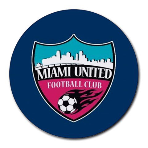 Miami United Football Club Heat-Resistant Round Mousepad