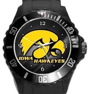 University of Iowa Hawkeyes Plastic Sport Watch In Black