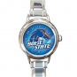 Boise State Broncos Round Italian Charm Watch