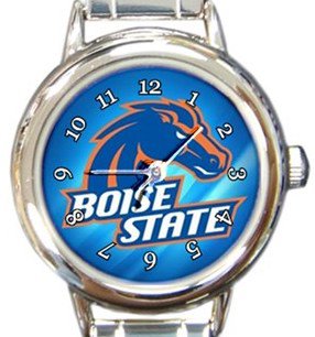 Boise State Broncos Round Italian Charm Watch