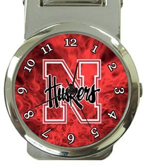 Nebraska Cornhuskers Money Clip Watch