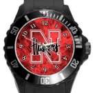 Nebraska Cornhuskers Plastic Sport Watch In Black