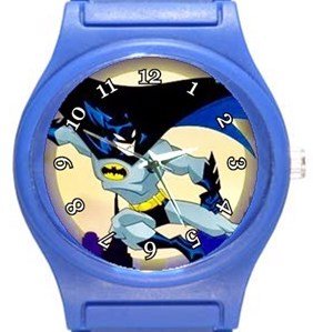 Batman Cartoon Blue Plastic Watch