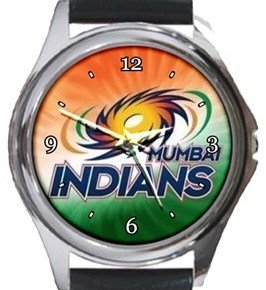 Mumbai Indians Cricket Club Round Metal Watch