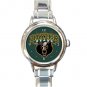 Baylor Bears Round Italian Charm Watch