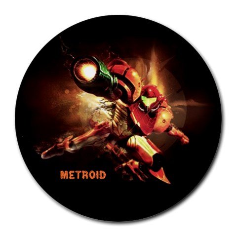 Metroid Heat-Resistant Round Mousepad