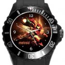 Metroid Plastic Sport Watch In Black