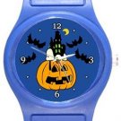 Snoopy Sleeping on Halloween Blue Plastic Watch
