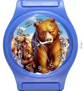 Funny Brother Bear Blue Plastic Watch