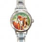 The Fox and The Hound Round Italian Charm Watch