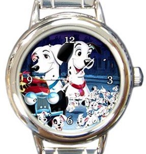 Cute 101 Dalmatians Round Italian Charm Watch