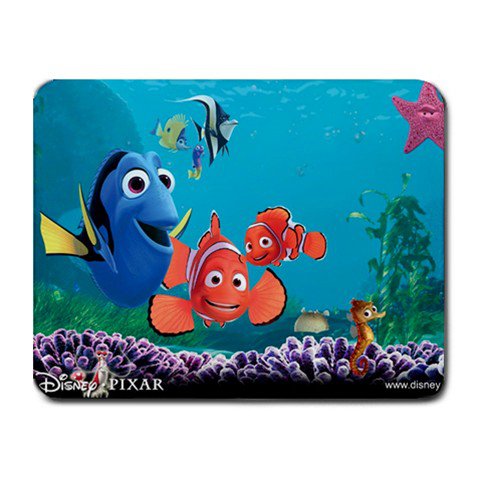 Cute Finding Nemo and Dory Heat-Resistant Mousepad