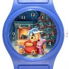 Winnie The Pooh Christmas Blue Plastic Watch