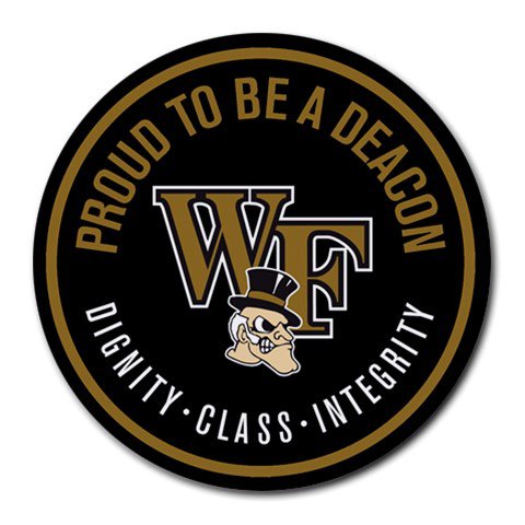 Wake Forest University Deacon Demons Heat-Resistant Round Mousepad