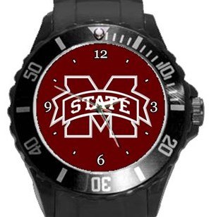 Mississippi State Bulldogs Plastic Sport Watch In Black