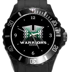 Hawaii Rainbow Warriors Plastic Sport Watch In Black
