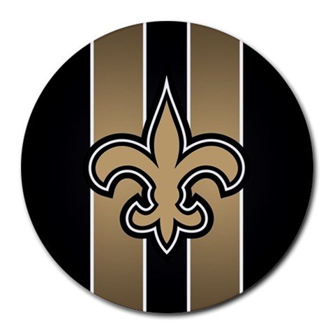 New Orleans Saints Heat-Resistant Round Mousepad